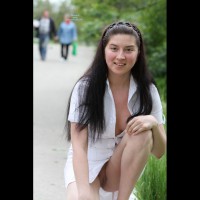 Flashing Pussy In Public - Black Hair, Brunette Hair, Flashing, Long Hair, Pale Skin, Bald Pussy, Girlfriend Pussy, Hairless Pussy, Naked Girl, Nude Amateur, Pussy Flash