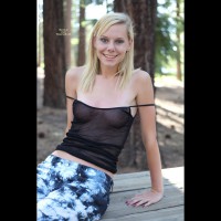 Sexy In See-thru - Black Hair, Blonde Hair, Long Hair, Milf, Natural Tits, Small Breasts, Tan Lines, Naked Girl, Nude Amateur