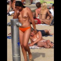 Pic #3 Beach Voyeur:&nbsp;Beach Voyeur: One Topless, Other Revealing