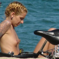 Pic #4 Beach Voyeur:&nbsp;Beach Voyeur: Pierced Tits