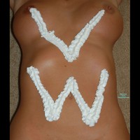 Pic #2 Nude Amateur Feathers Bath Whipped Cream