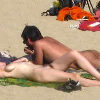 Pic #5 Beach Voyeur:&nbsp;Beach Voyeur: Large Bush Girl And Friend