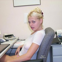 Pic #5 Co-Worker seethrough Amy At Work