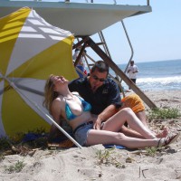 Pic #4 Couple On Public Beach