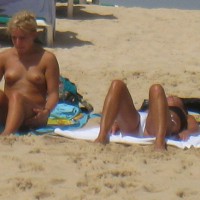 Pic #3 Blonde And Her Mom On The Beach