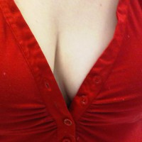 Pic #2 Teasing Hubby With Cleavage Around The House