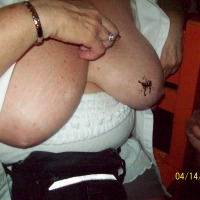 Large tits of my ex-girlfriend - tatto