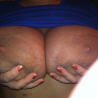 Extremely large tits of my wife - Karen Cannons
