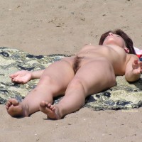 Hairy Pussy On The Beach - Brown Hair, Brunette Hair, Dark Hair, Nude Beach, Pubic Hair, Beach Pussy, Beach Voyeur, Naked Girl, Nude Amateur