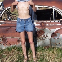 Very small tits of my wife - Kristine