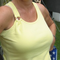 Extremely large tits of a neighbor - Nicole