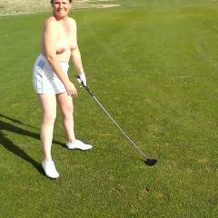 Lost Golf Bet - Big Tits, Brunette, Outdoors, Wife/Wives