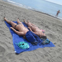 Pic #4 2 Topless Girls In Tenerife - Beach