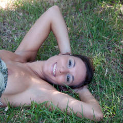 Pic #1 Enjoying The Nature - Big Tits, Brunette, Nature
