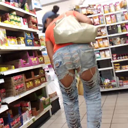 Pic #4 Around With My New Jeans - Public Exhibitionist, Public Place
