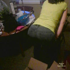 Pic #3 On My Hands And Knees On My Parents Couch - Brunette
