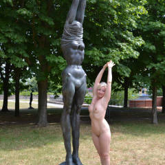 Pic #2 Weekend in Magdeburg Part 4 - Blonde, Flashing, Public Exhibitionist, Public Place