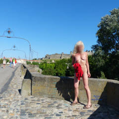 Pic #4 Nina In France - Blonde, Flashing, Public Exhibitionist, Public Place
