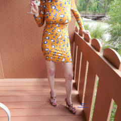 Pic #1 Just Stretching - Big Tits, High Heels Amateurs