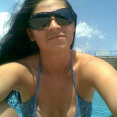Pic #1 Dijana Enjoys Near Swimming Pool - Bikini Voyeur, Brunette