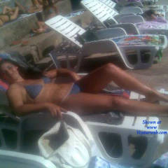 Pic #6 Dijana Enjoys Near Swimming Pool - Bikini Voyeur, Brunette