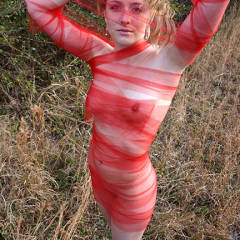 Pic #1 Red Tullee Dress - See Through