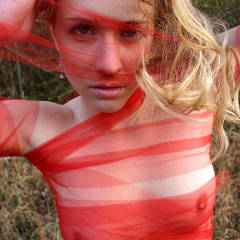 Pic #9 Red Tullee Dress - See Through