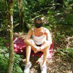 Pic #1 Shy Yvonne Plays In The Woods - Big Tits, Nature