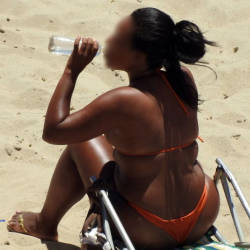 Pic #1 Big Ass From Janga Beach - Beach, Bikini Voyeur