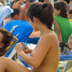 Pic #3 Beach 3 - Big Tits, Beach, Brunette