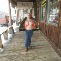 Pic #5 BBW Outdoors - Big Tits, Flashing, Public Exhibitionist, Public Place, Bbw