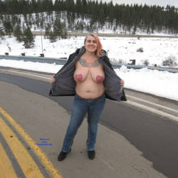 Pic #7 BBW Outdoors - Big Tits, Flashing, Public Exhibitionist, Public Place, Bbw