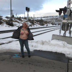Pic #8 BBW Outdoors - Big Tits, Flashing, Public Exhibitionist, Public Place, Bbw