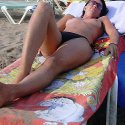 Pic #2 Topless At The Beach - Brunette