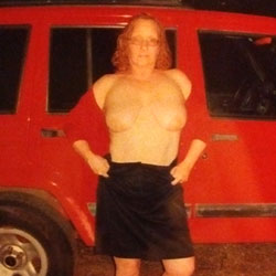 Pic #3 Red In Public - Big Tits, Redhead