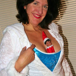 Pic #2 Xmas Fun  - Big Tits, Brunette, Lingerie
