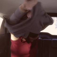 Naked In The Car - Toys, Shaved, Masturbation, Brunette, Big Tits, Wife/Wives
