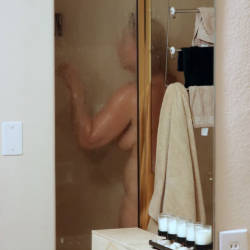 Pic #1 Watching Her In The Shower - Big Tits