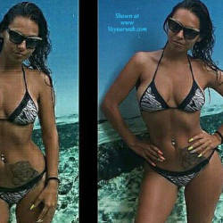 Pic #3 Tattooed Goddess Ana - Beach, Brunette, Tattoos