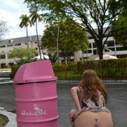 Pic #1 Flashing Around Horse Track Part 2 - Brunette, Bush Or Hairy