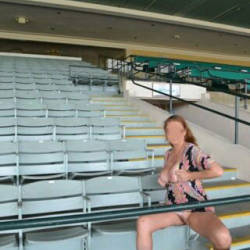 Pic #2 Flashing Around Horse Track Part 2 - Brunette, Bush Or Hairy