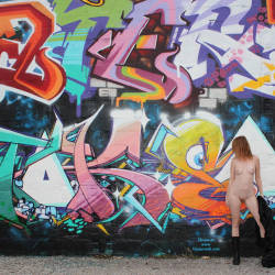 Pic #2 Graffiti Walls Downtown - Medium Tits