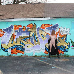 Pic #4 Graffiti Walls Downtown - Medium Tits