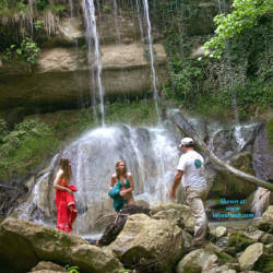 Pic #1 Nudes At A Waterfall - Big Tits, Nature