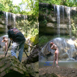 Pic #7 Nudes At A Waterfall - Big Tits, Nature