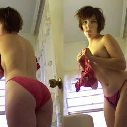Pic #2 Morning Bathroom Prep - Brunette, Bush Or Hairy