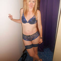 Pic #3 Hot Blue Lady - Lingerie, Redhead