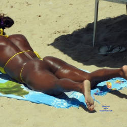 Pic #5 Yellow Bikini In Janga Beach - Beach Voyeur, Bikini Voyeur, Brunette