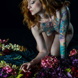 Pic #5 Sexy With Flowers - Redhead, Tattoos