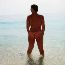 Pic #1 Big Ass On The Beach - Beach, Brunette